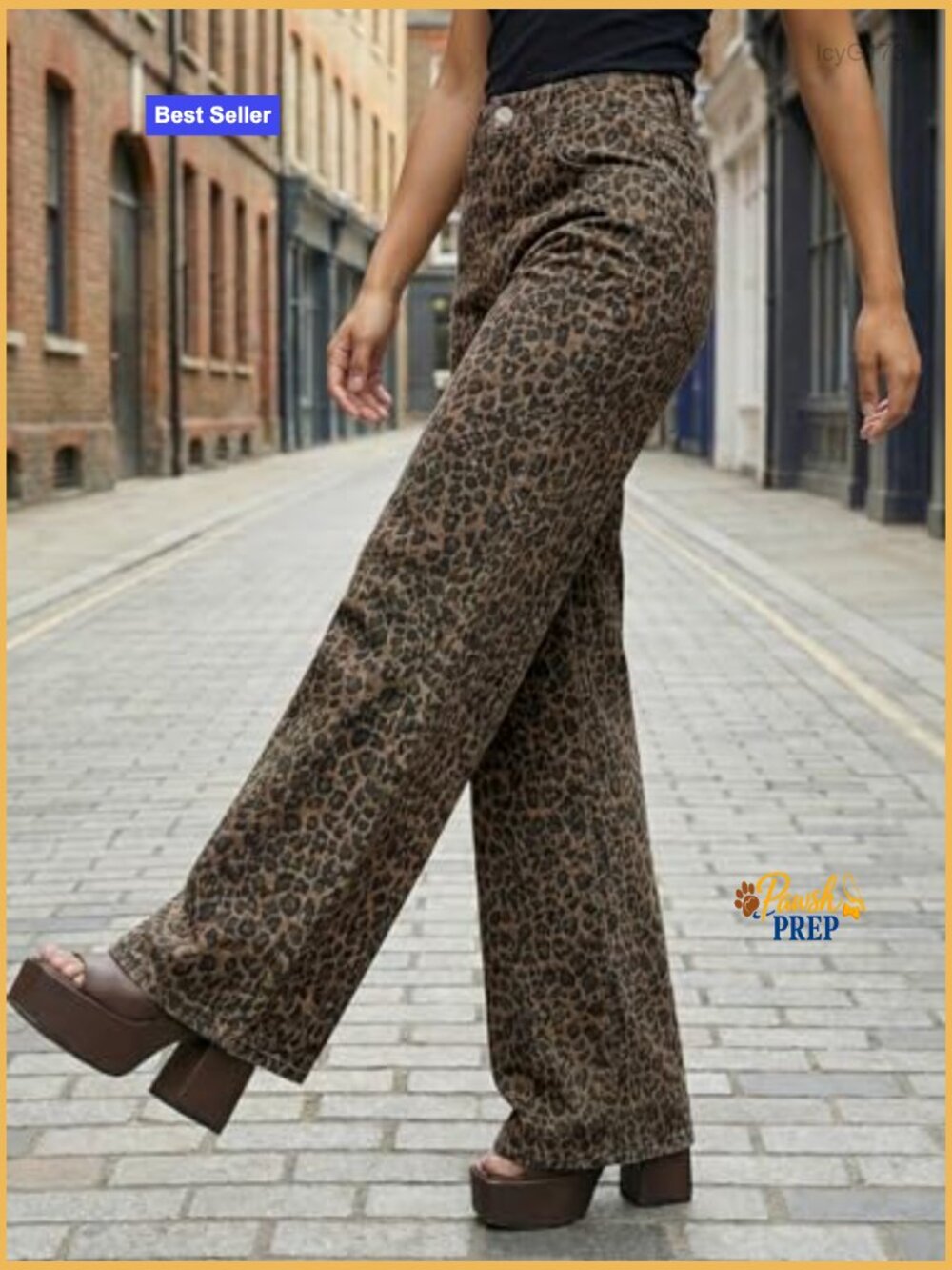 High Waisted Wide Leg Jean with Pockets - Picture 3 of 7